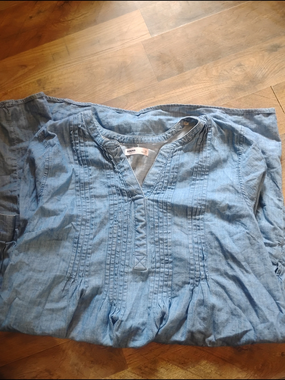 Sonoma Light Blue Denim-Style Dress